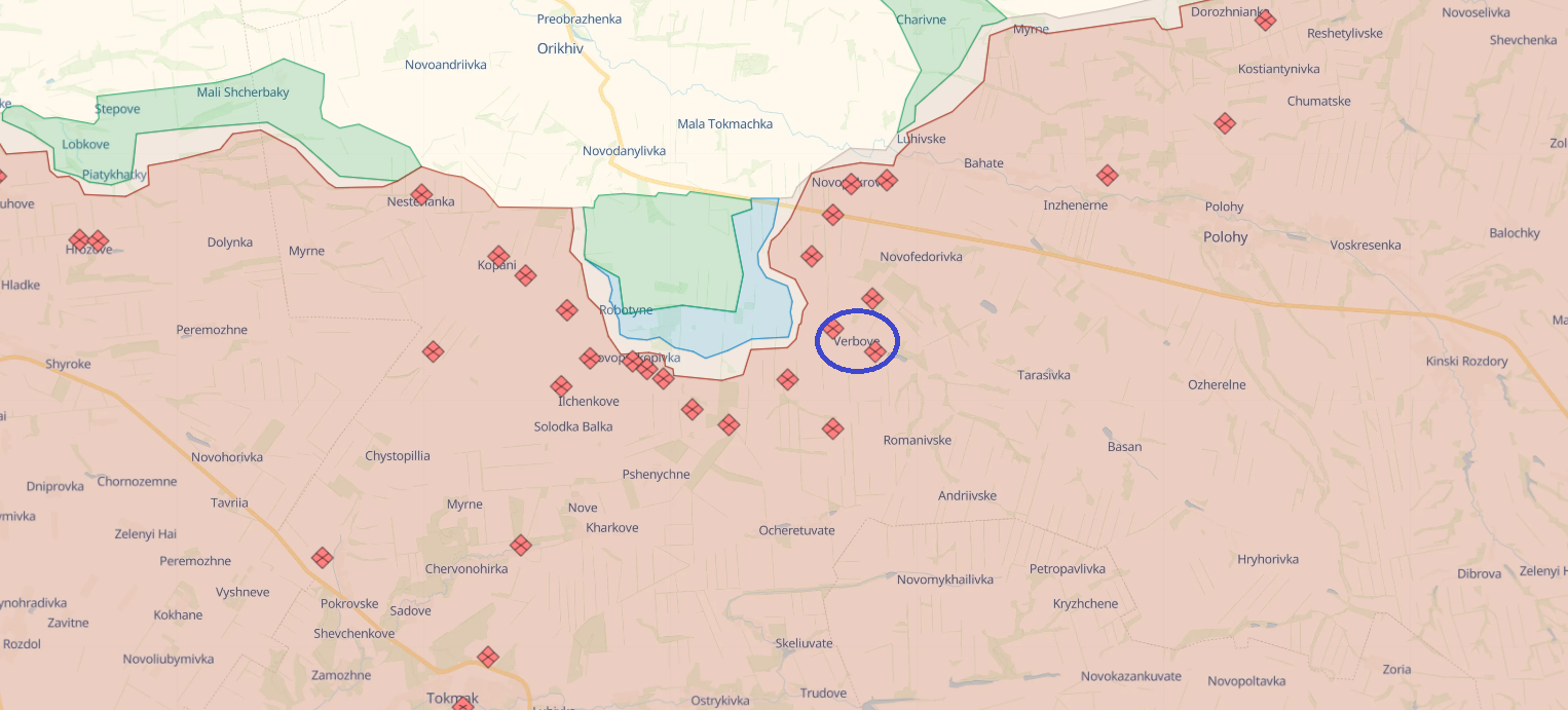 Ukrainian forces break Russian defense in Verbove, Zaporizhzhia region: Ukrainian top general states